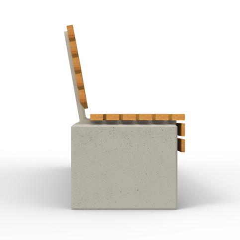 Ławki parkowe wykonane w technologii betonu architektonicznego. Ławka wykończona w technologii betonu architektonicznego