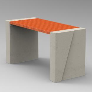 Stół wykonany w technologii betonu architektonicznego