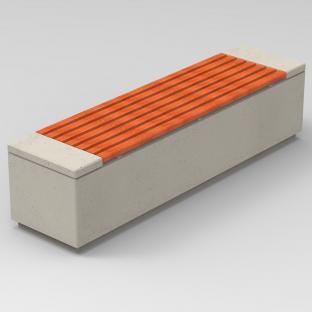 Ławka betonowa wykonana w technologii betonu architektonicznego